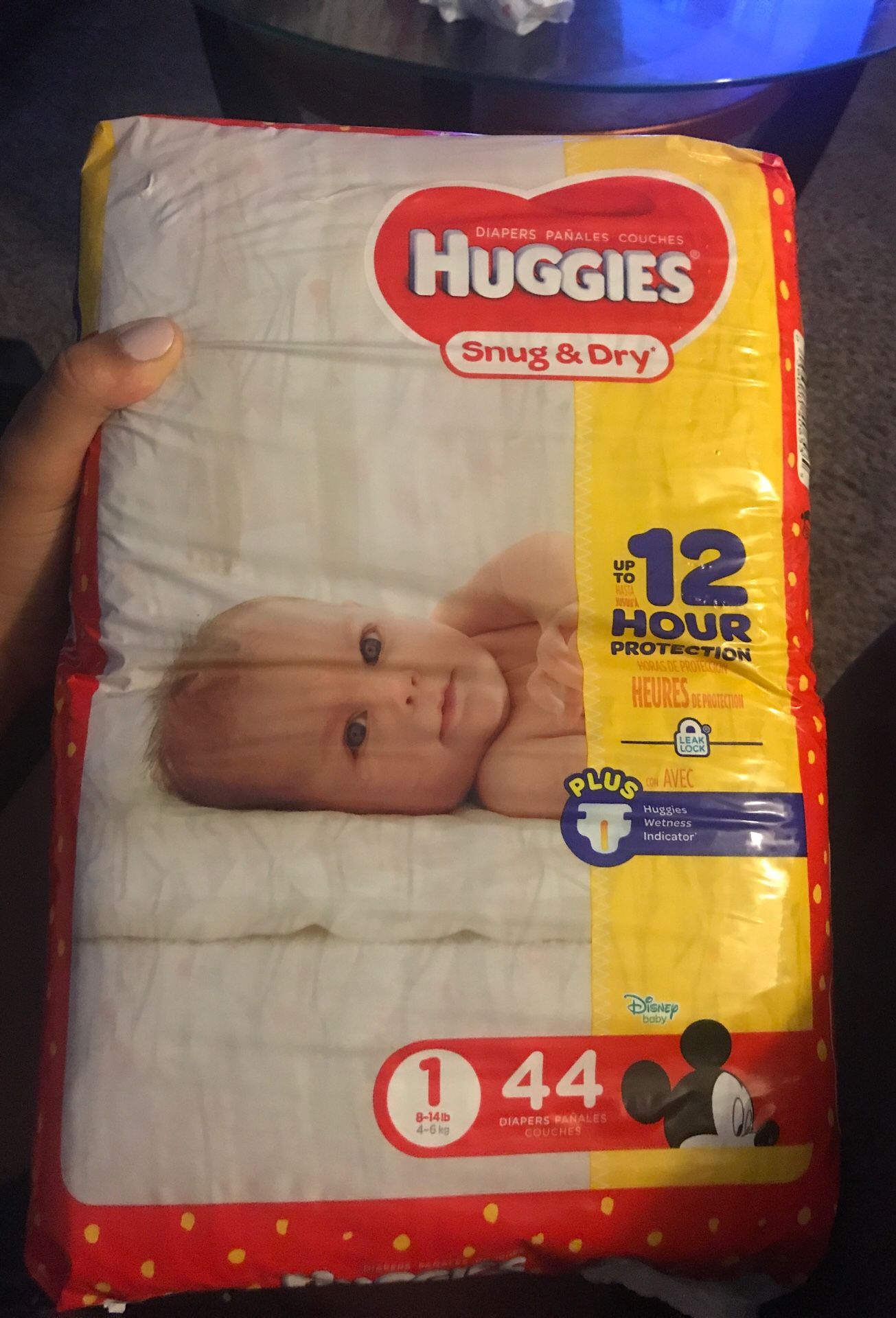 Never opened 44 ct size 1 Huggies