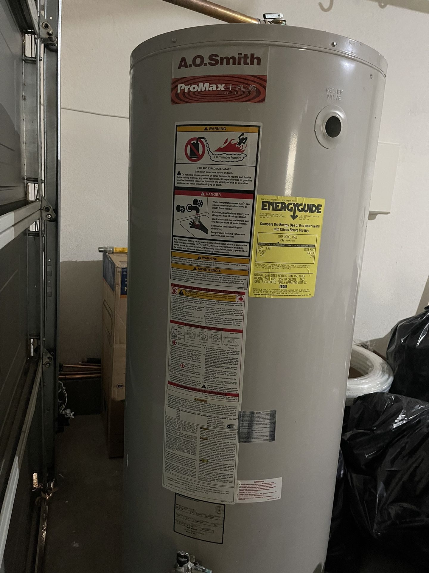 Water Heater - Natural Gas - ProMax Plus - A.O.Smith for Sale in Murrieta,  CA - OfferUp