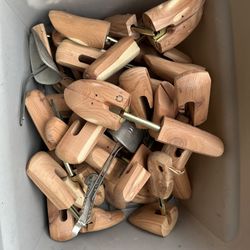 Vintage Set of 2 Wooden Cobbler Shoe Trees / Forms from Executive Imperials