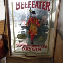 Beefeater London Distilled Dry Gin - Trade mark - Mirror - Vintage - Advertising

