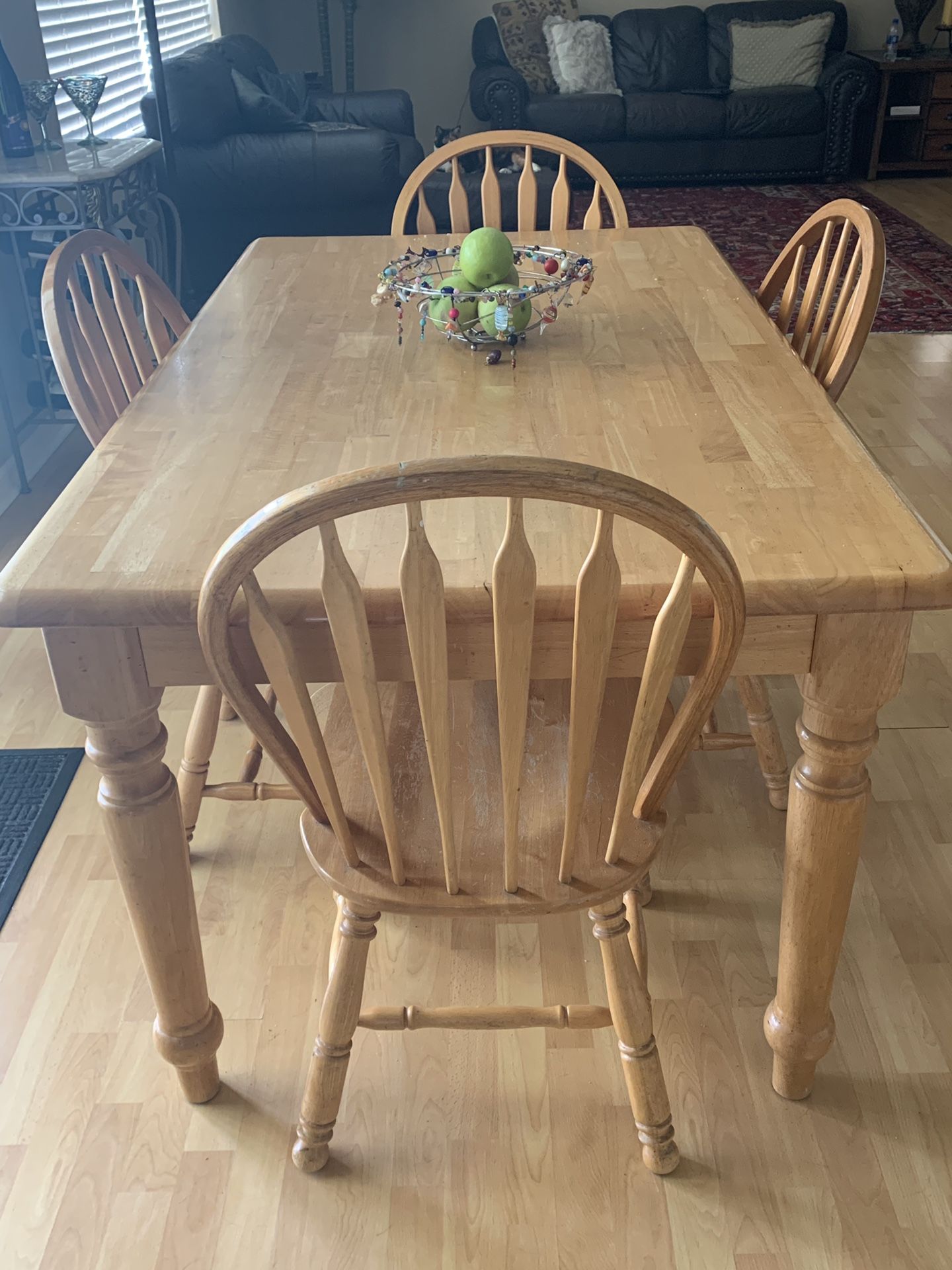 Kitchen table blonde wood