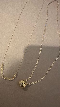 Buy Two necklace  18k solid gold