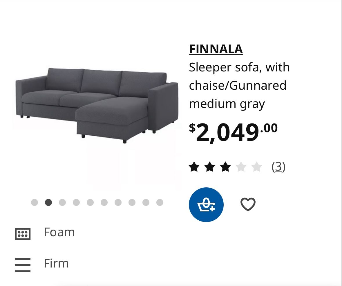 Ikea sectional sleeper couch. Hardly used