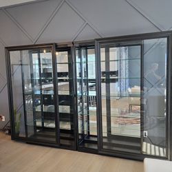 2 Custom Made Glass Display Cabinets