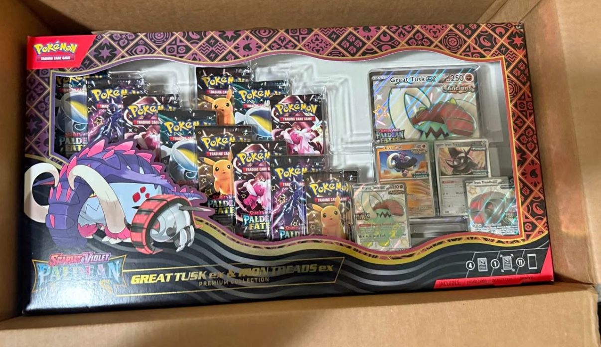 Pokemon Great Tusk Iron Threads Ex Premium Collection