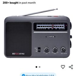 AM FM Battery, Portable, Analog Radio DSP Black