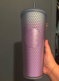 Blue and Purple Glitter Ombré Starbucks Cup
