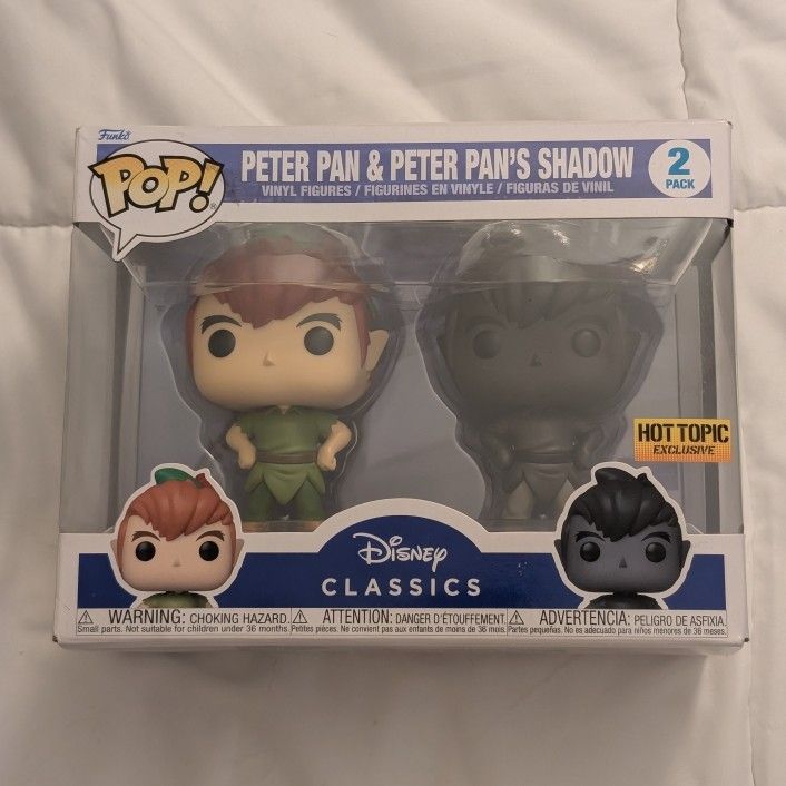 Funko Pop Disney Peter Pan & Peter Pan's Shadow Brand New