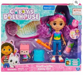 Gabby’s Dollhouse, Rainbow Gabby Deluxe Craft Dolls and Accessories