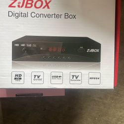 Digital TV Converter Box, ATSC Tv Tuner - ZJBOX For Analog HDTV Live 1080P With Recording&Playback,HDMI Output, Timer Setting TV Tuner Function Digita