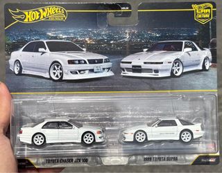 Hot Wheels Premium 2-pack Toyota Chaser JZX & 89 Supra JDM Set