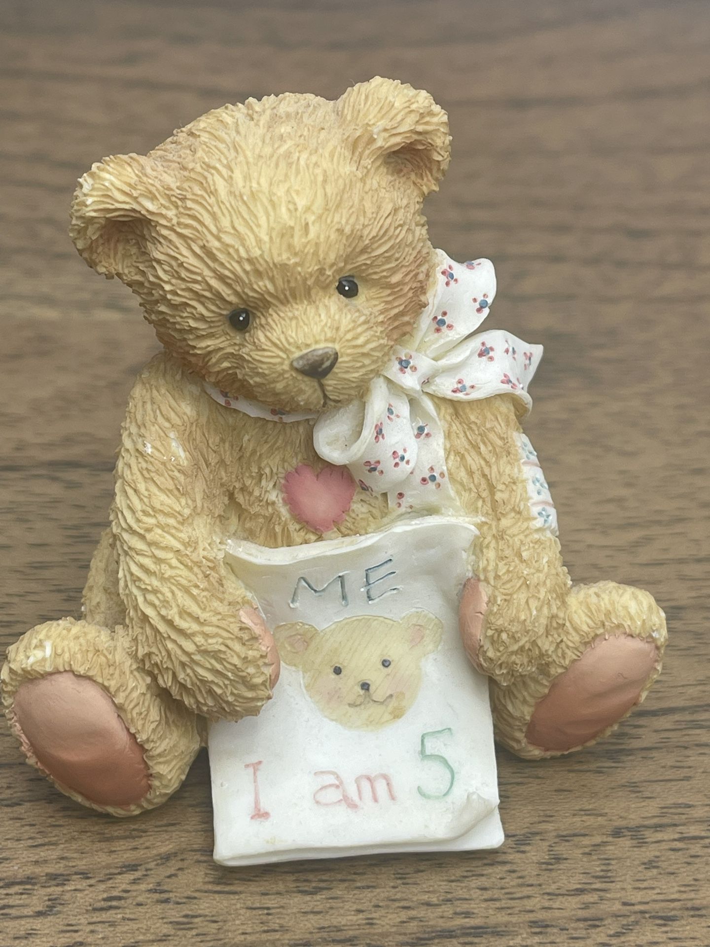 Cherished Teddies Age 5 "Color Me Five" Figurine, Hamilton Gifts, 1992