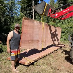 Big Dining Table Redwood Slabs. Live Edge Monster Planks Free Delivery This Week