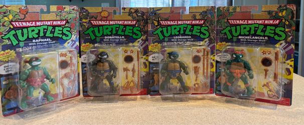 2022 TMNT Ninja Turtles With Storage Shell Figure Set of 4