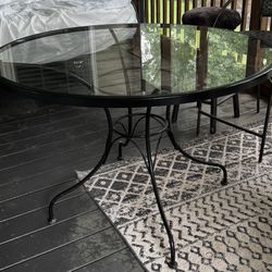 Wrought Iron glass table