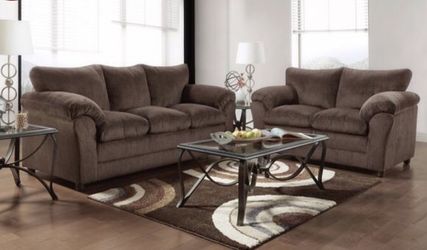 Chocolate new couch and Loveseat!