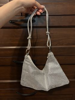 Rhinestone Gray Purse