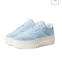 Reebok Club C Extra Chalk Blue Platform Sneakers Shoe Womens 8.5
NEW with box