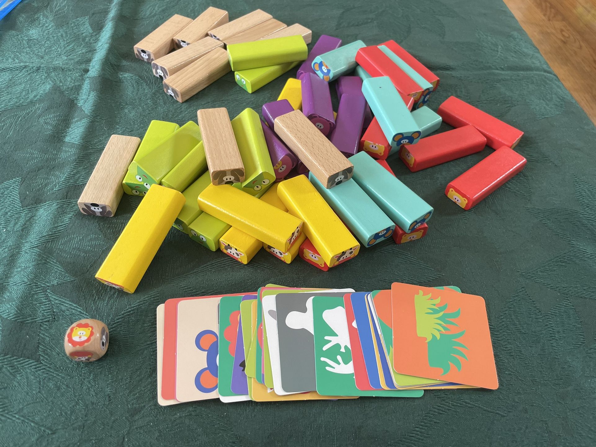 Top Bright Colored Wooden Blocks Stacking Game
