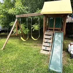 Playground Swing Set With Sand Pit 