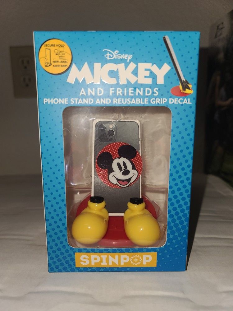 Mickey Phone Stand And Reusable Grip Decal 