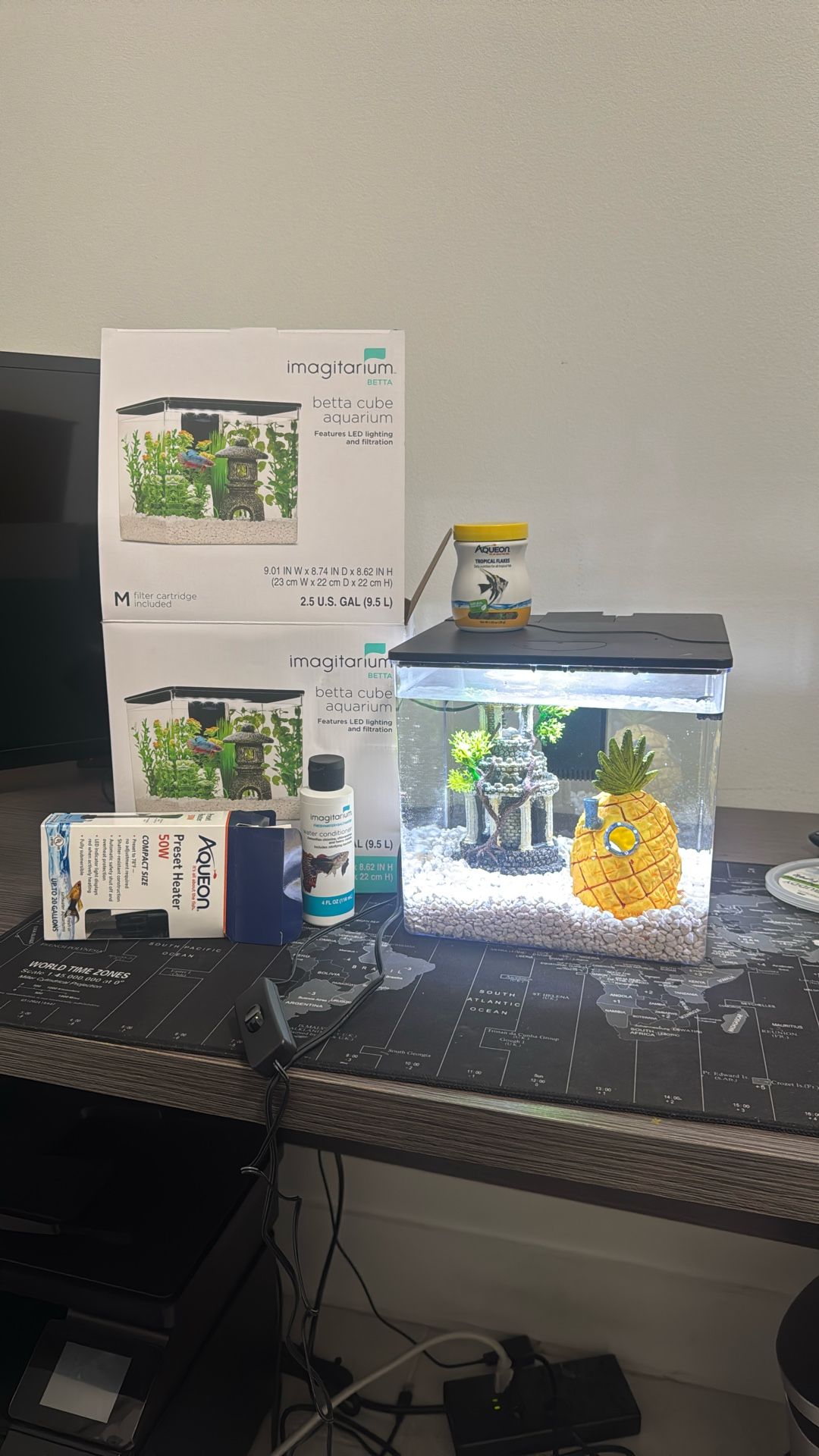 COMPLETE FISH KID: Imagitarium Betta Cube Aquarium W/ LED Lighting And filtration