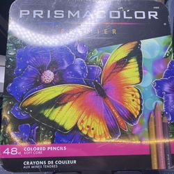 Prismacolor Premier 48 Colored Pencils NEW Sealed Tin