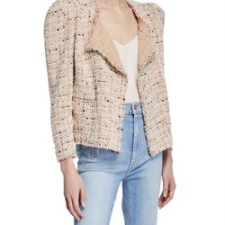 Iro Cartaspe Puff-sleeve Tweet Jacket Size 6