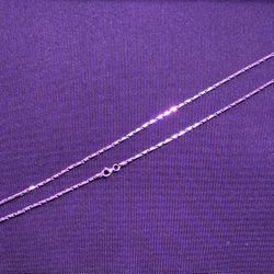 24” 925 Italy Sterling Silver Chain – Bar Link / Heshe Style