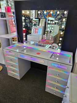 Brand New Vanity 11 Drawers RGB Light & XL Mirror RGB $889