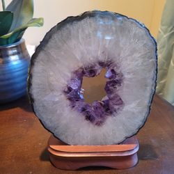 Amethysts Crystal Cluster Portal With Stand