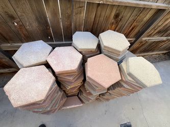 150 hexagon concrete pavers