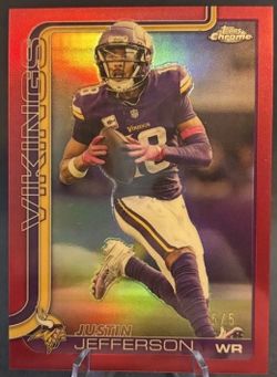 2025 Topps Chrome - Justin Jefferson - TRUE RED 5/5