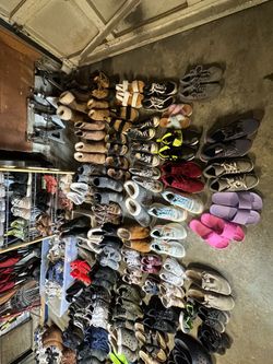 Shoes boots crocs sandals Jordan’s vans adidas Nike under Armour