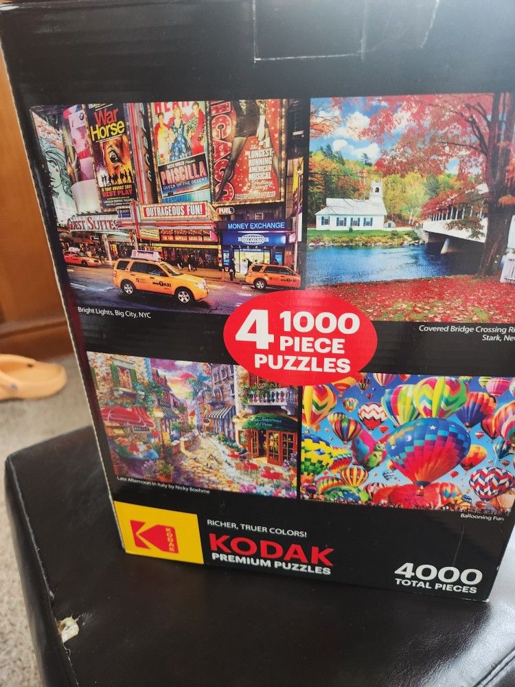 New Kodak 4 1,000 Piece Puzzles