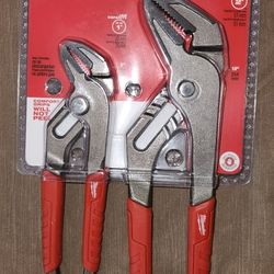 Milwaukee Straight Jaw Pliers 6" And 10"