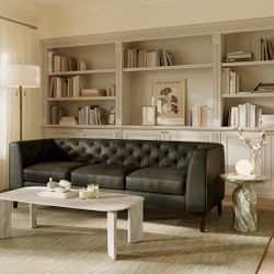 Black Essex Leather Sofa