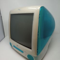 Vintage Apple iMac G3 Blueberry M5521 FOR PARTS OR REPAIR 