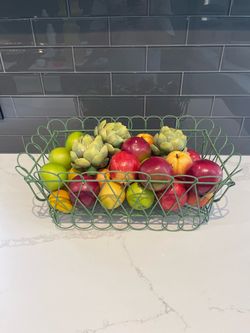 Green Wire Fruit Basket over 30 pieces