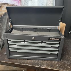 Steel Tool Box, 24" Tool Chest Case with 6 Drawers, Top Storage,