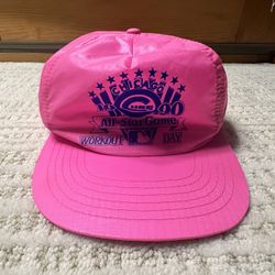 Vintage Chicago Cubs 1990 All Star Game Workout Day Gatorade Pink Snapback Hat
