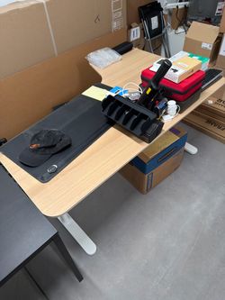 IKEA BEKANT Corner Desk Left — White stained oak veneer / White