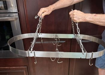 36 Inch Heavy Duty Stainless Steel Hanging Pot Rack
