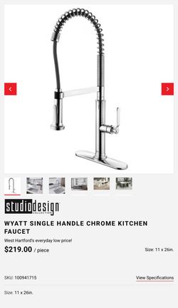 CHROME PULL DOWN KITCHEN FAUCET