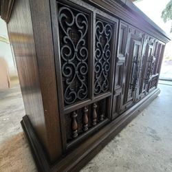 Vintage 70s Music Console Stereo Record Player Turntable Zenith 