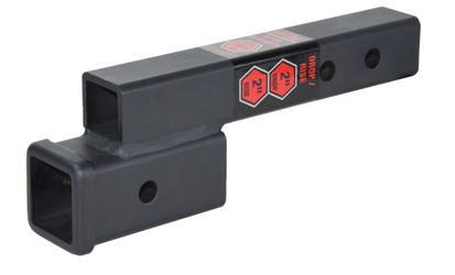 TOPTOW Trailer Receiver Hitch Extender Adapter 2" Drop/Riser, 7" And 9" Extension Length, 2" Shank, 7500lbs Towing Capacity, Matte Black