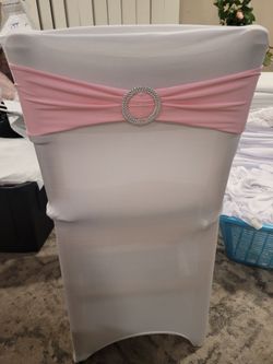 Pink spandex chair sashes