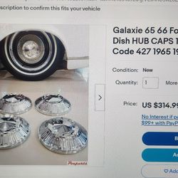 1965 Ford Galaxy Hubcaps