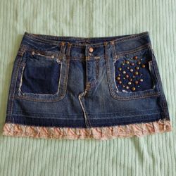 Studded Denim Skirt New Size 9 American Rag