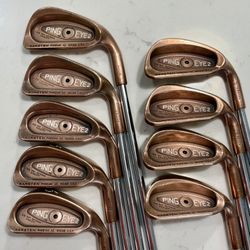 Men’s PING ‘Eye 2 Black Dot’ RH Beryllium Copper Irons w/ TT Lite Regular Shafts (2-PW)